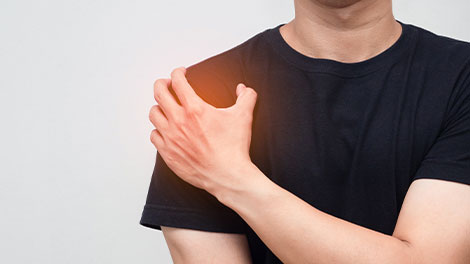patient requiring shoulder tendinopathy treatment in Sacramento