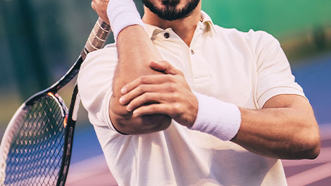 patient requiring tennis elbow treatment in Sacramento